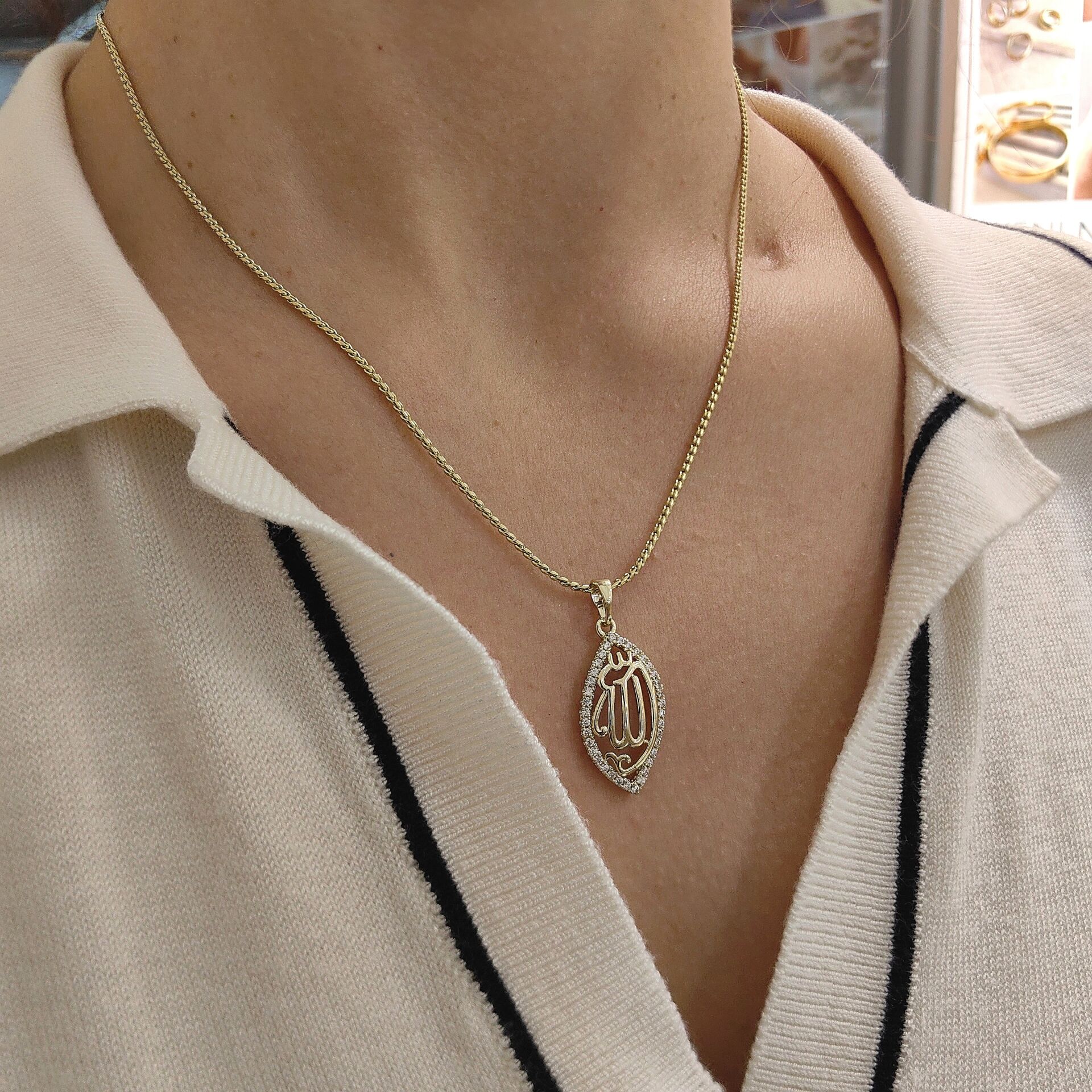 14K ALTIN KAPLAMA KOLYE