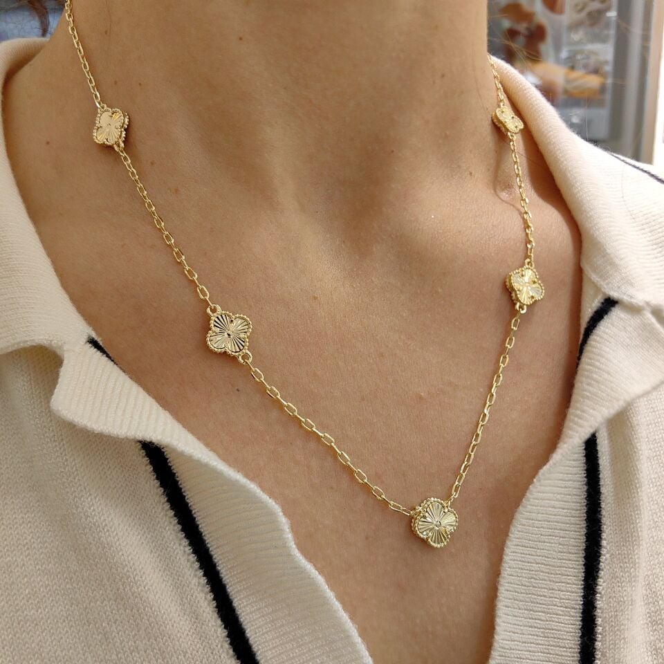 14K ALTIN KAPLAMA YONCA KOLYE