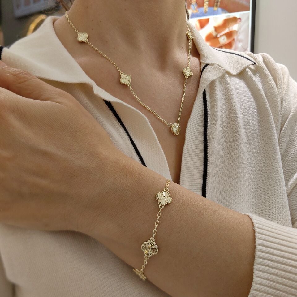 14K ALTIN KAPLAMA YONCA KOLYE