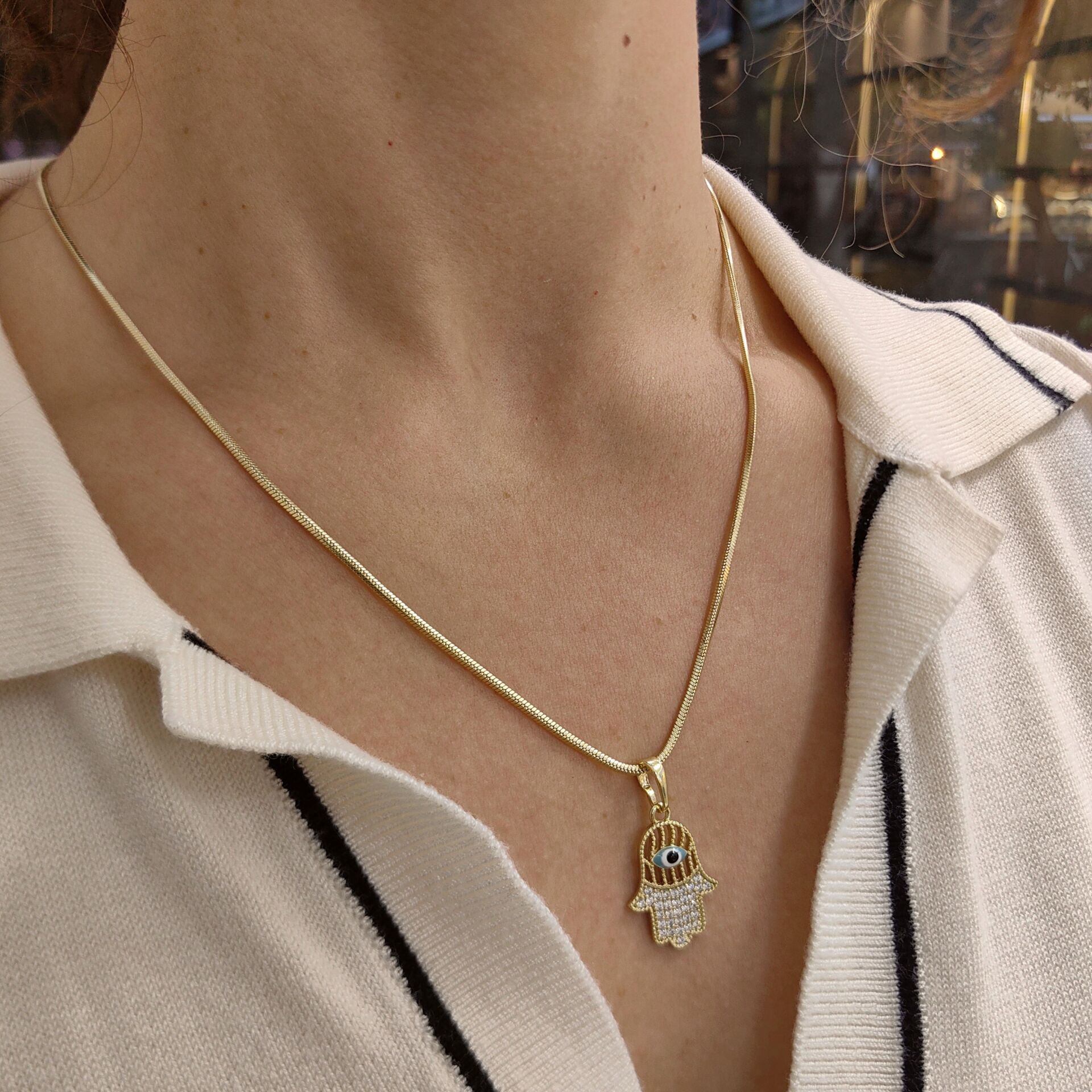 14K ALTIN KAPLAMA KOLYE