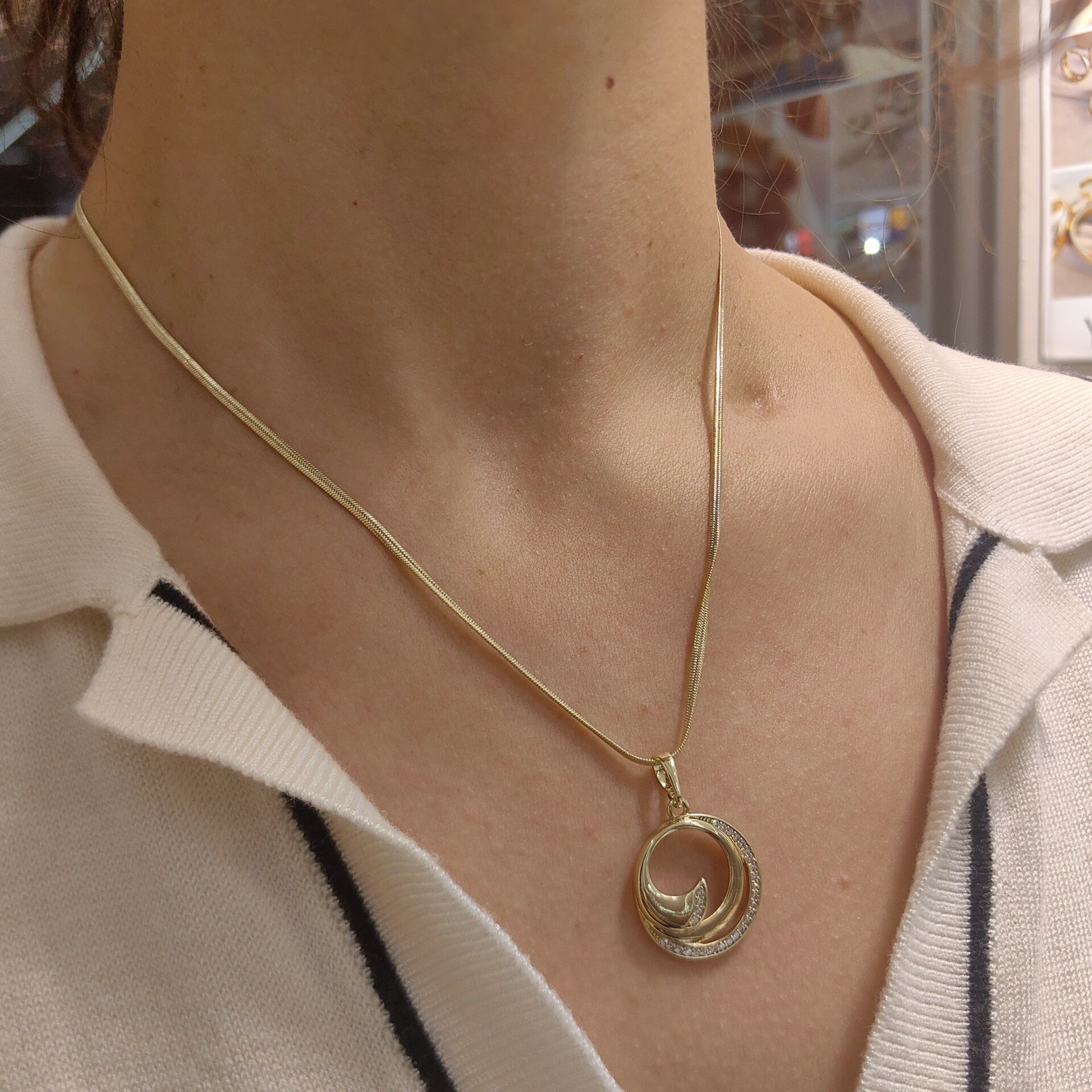 14K ALTIN KAPLAMA KOLYE