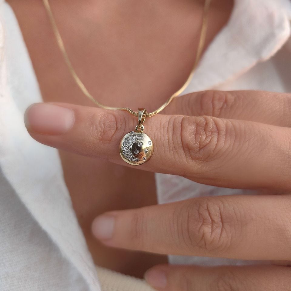 14K ALTIN KAPLAMA MOONLİGHT KOLYE