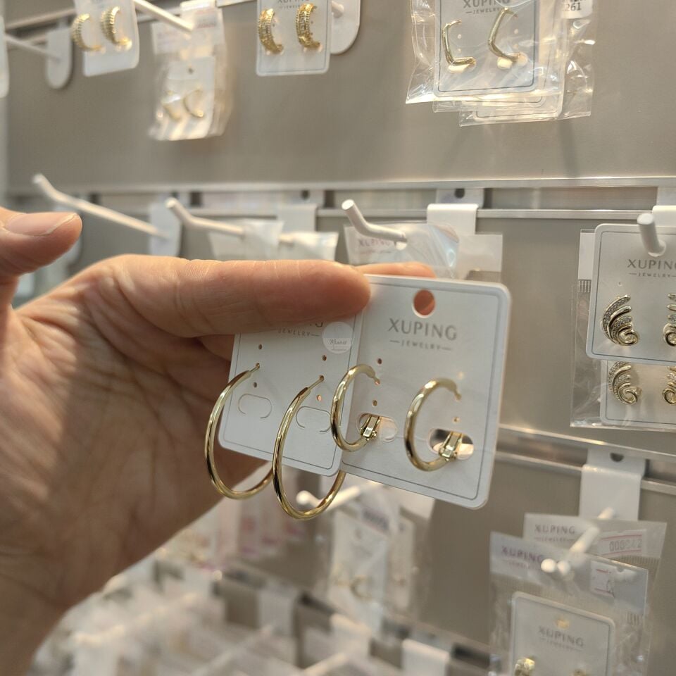 14K ALTIN KAPLAMA HALKA KÜPELER