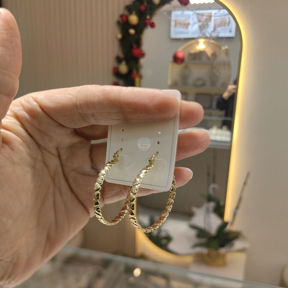 14K ALTIN KAPLAMA KALPLİ HALKA KÜPE