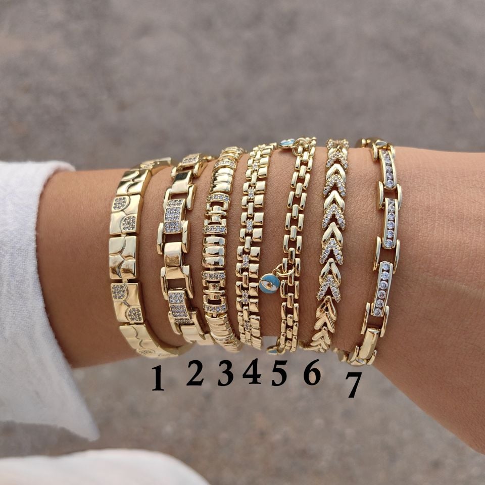 14K ALTIN KAPLAMA YENİ BİLEKLİKLER