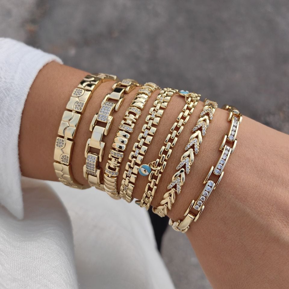 14K ALTIN KAPLAMA YENİ BİLEKLİKLER