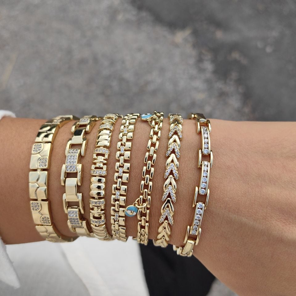 14K ALTIN KAPLAMA YENİ BİLEKLİKLER