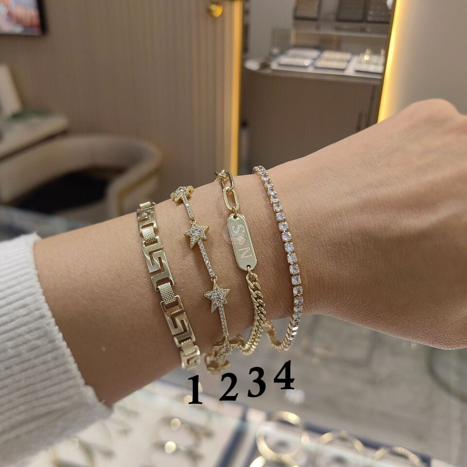 14K ALTIN KAPLAMA BİLEKLİKLER