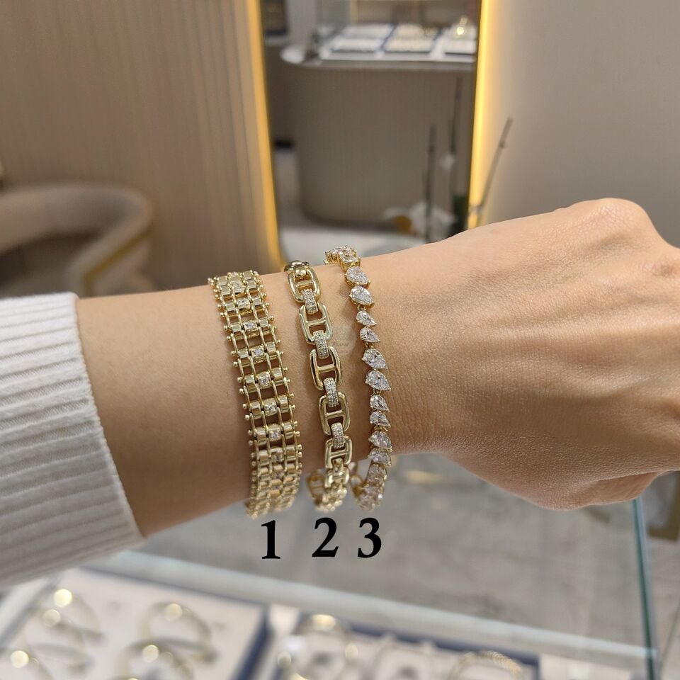 14K ALTIN KAPLAMA BİLEKLİKLER
