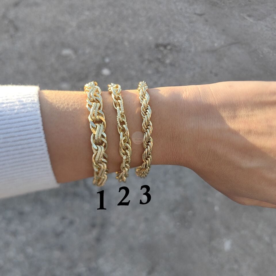 14K ALTIN KAPLAMA BİLEKLİKLER