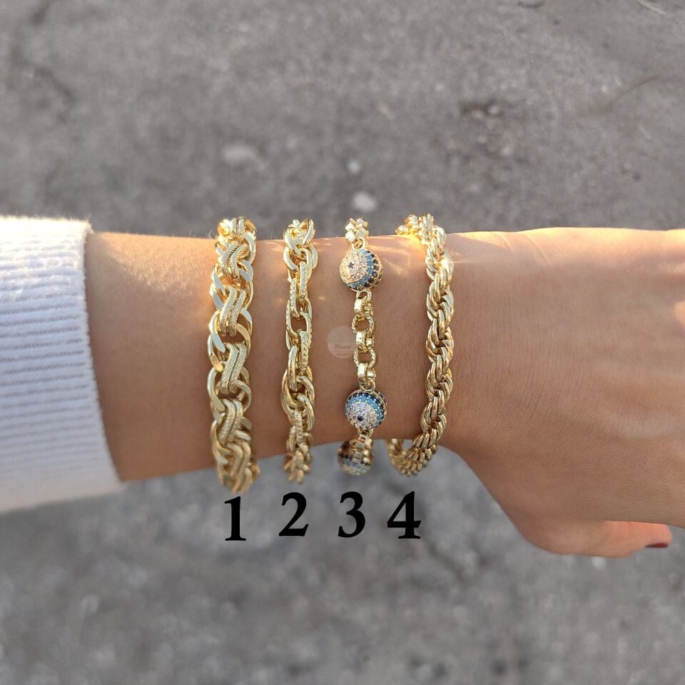 14K ALTIN KAPLAMA BİLEKLİKLER