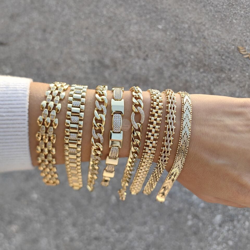 14K ALTIN KAPLAMA BİLEKLİKLER