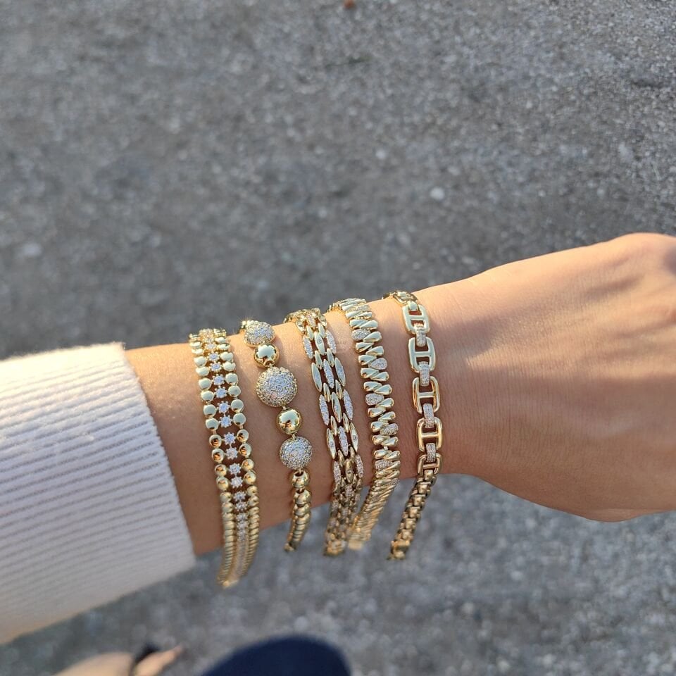 14K ALTIN KAPLAMA BİLEKLİKLER