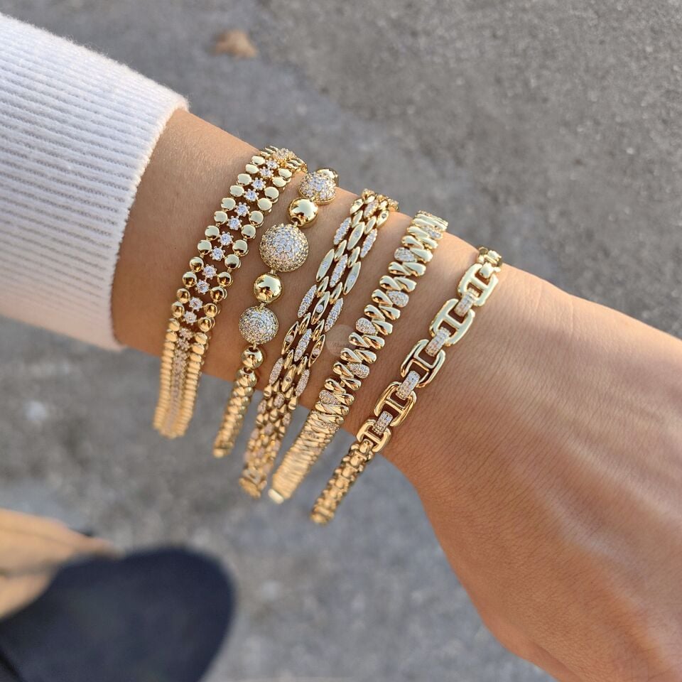 14K ALTIN KAPLAMA BİLEKLİKLER