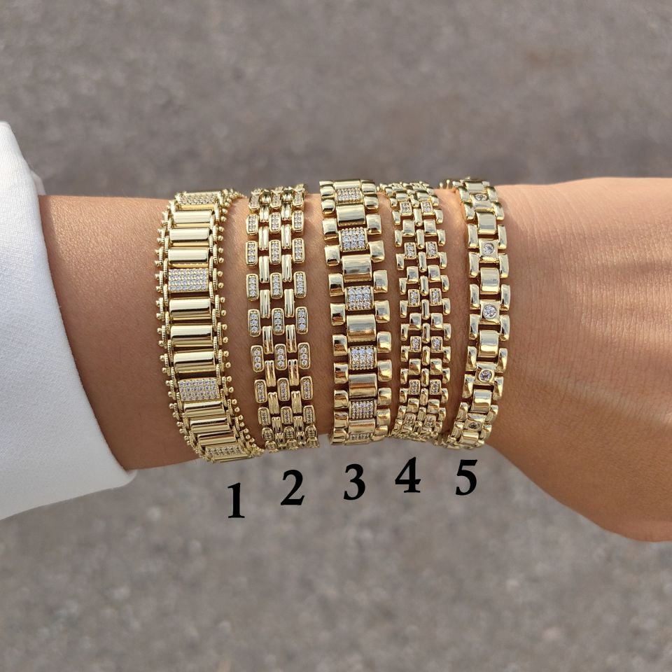 14K AYAR ALTIN KAPLAMA BİLEKLİKLER