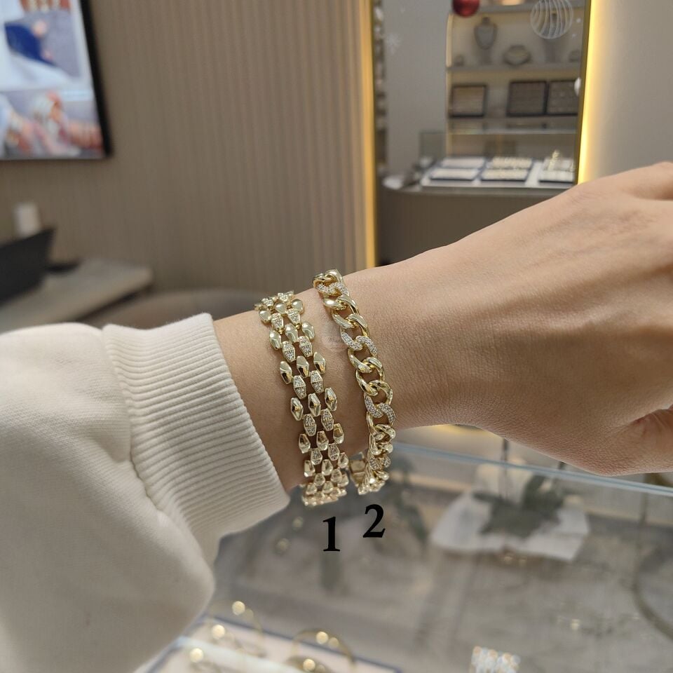 14K ALTIN KAPLAMA BİLEKLİKLER