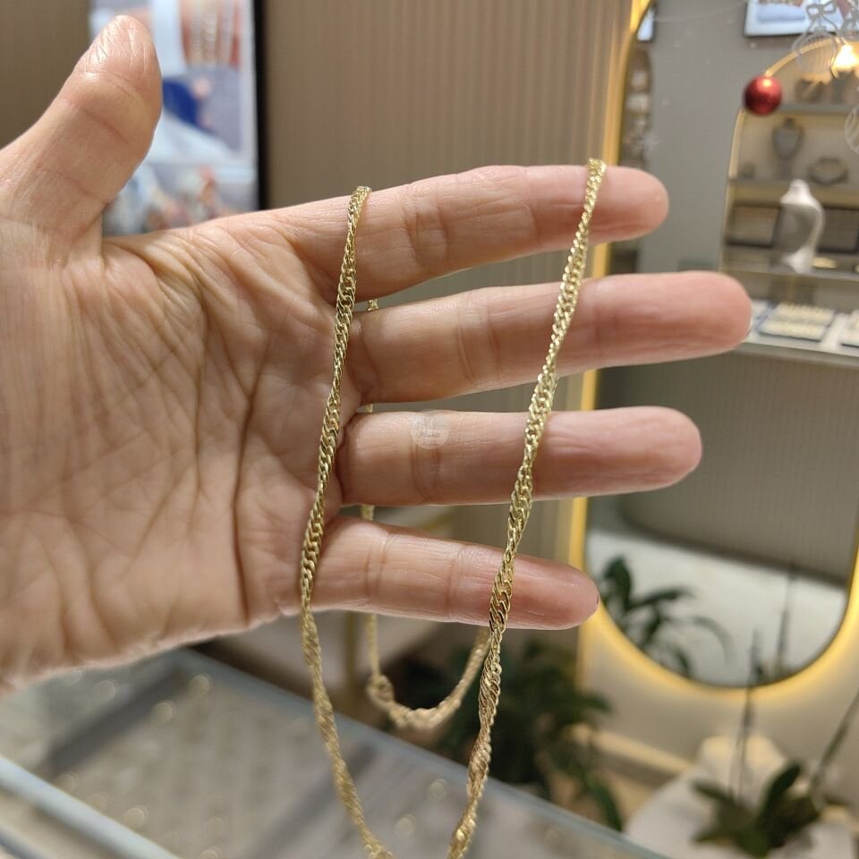 14K ALTIN KAPLAMA SİNGAPUR KALIN ZİNCİR