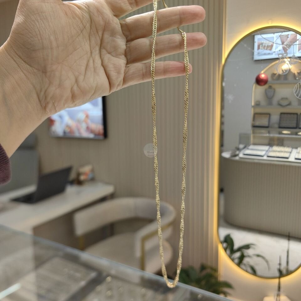 14K ALTIN KAPLAMA SİNGAPUR KALIN ZİNCİR