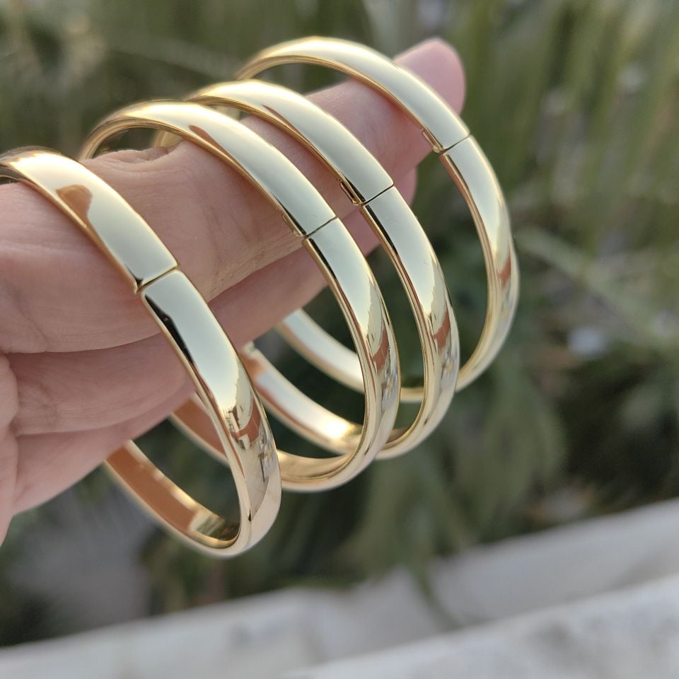 14K ALTIN KAPLAMA YUVARLAK KELEPÇE