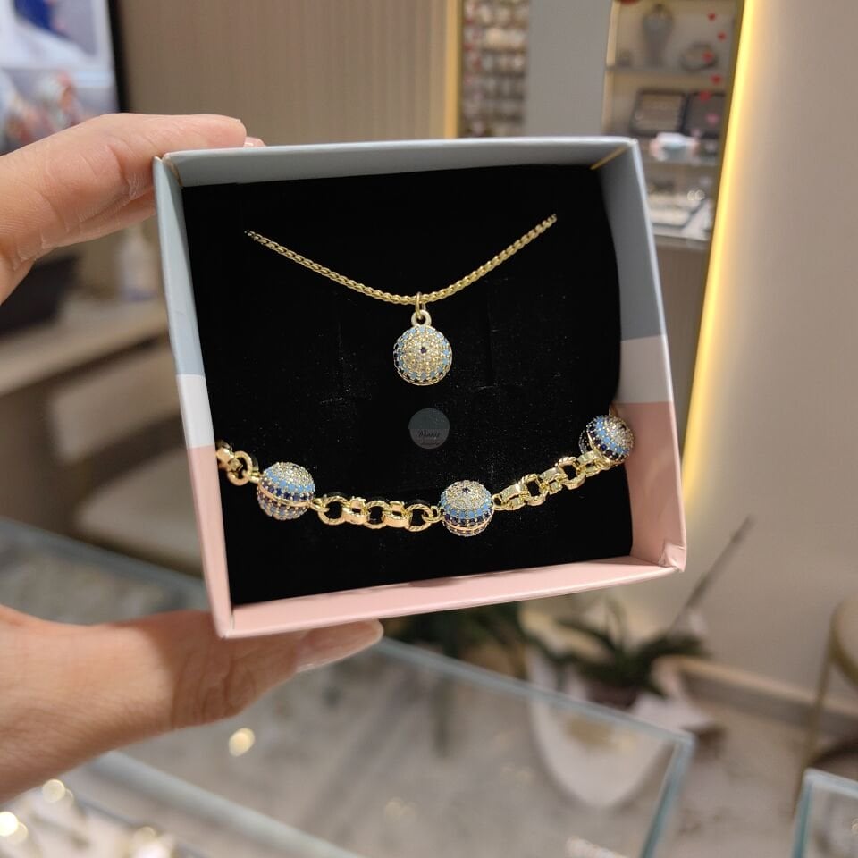 NAZAR BONCUKLU SET 14K