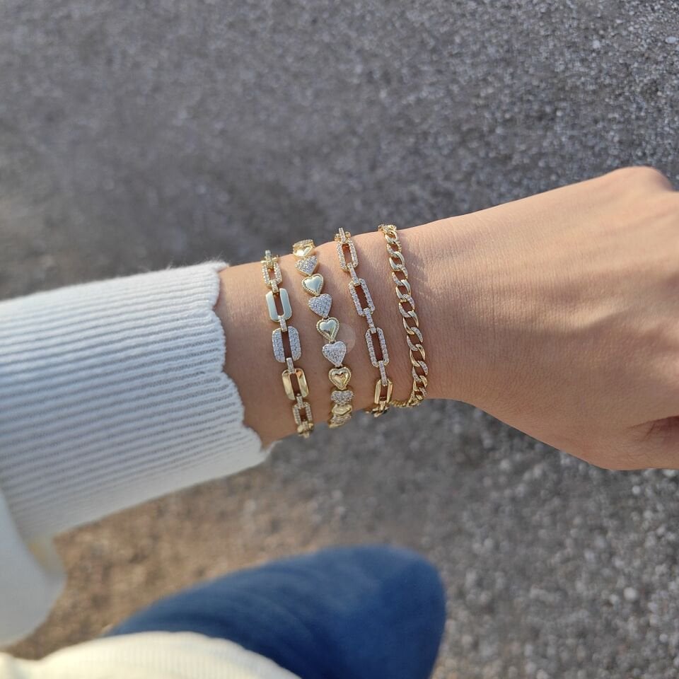 14K ALTIN KAPLAMA SENORİTA KOMBİN BİLEKLİKLER