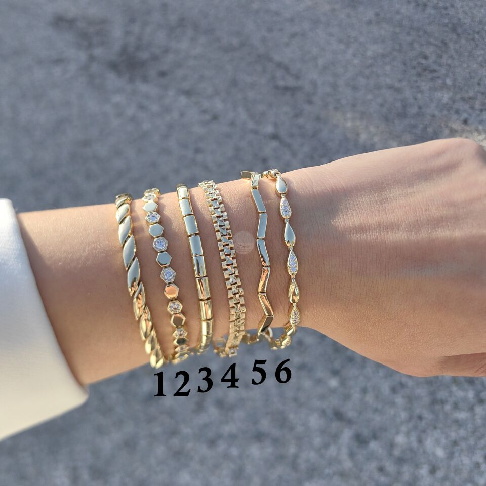 14K ALTIN KAPLAMA BİLEKLİKLER