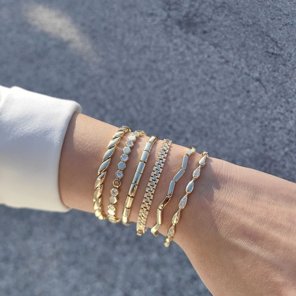 14K ALTIN KAPLAMA BİLEKLİKLER