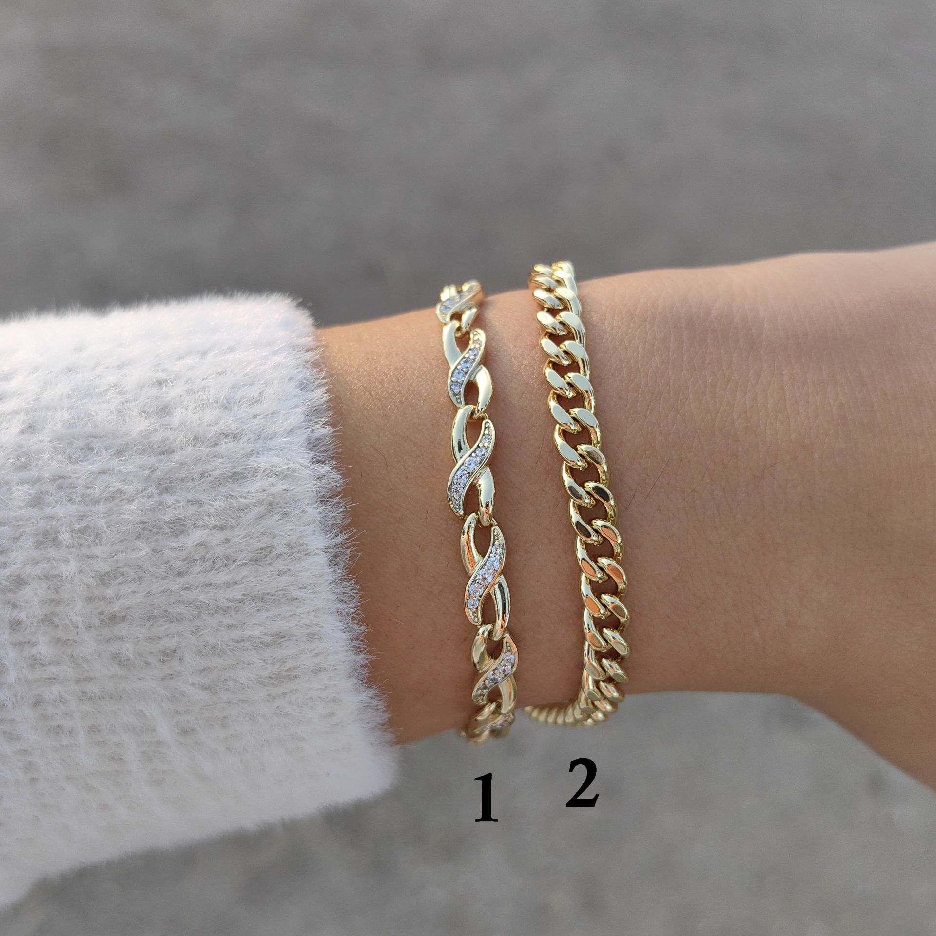 14K ALTIN KAPLAMA KOMBİN BİLEKLİKLER