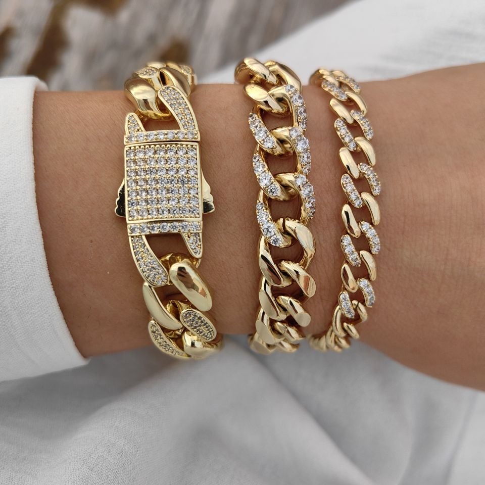 14 AYAR ALTIN RENGİ BİLEKLİKLER