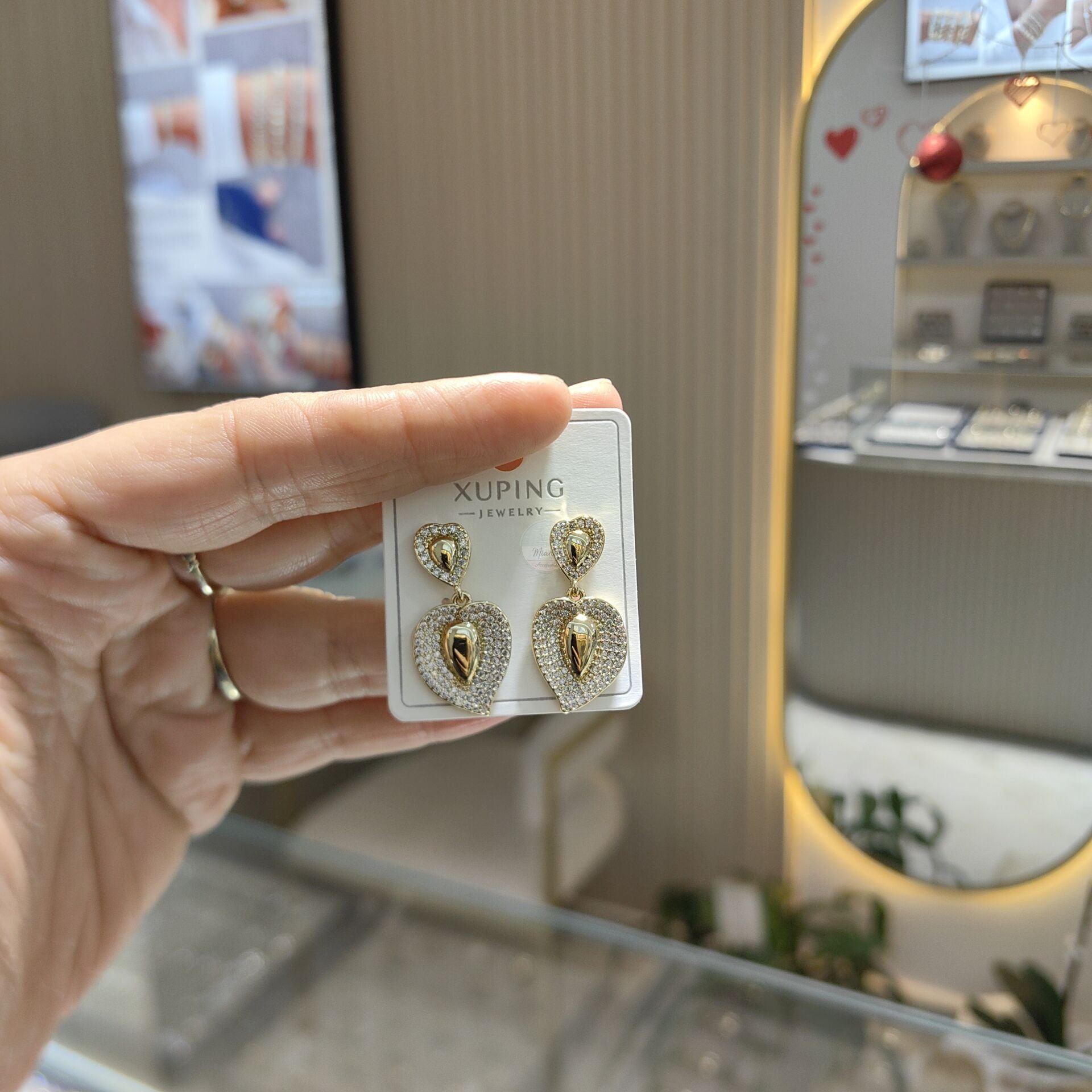 14K ALTIN KAPLAMA KALP KÜPE