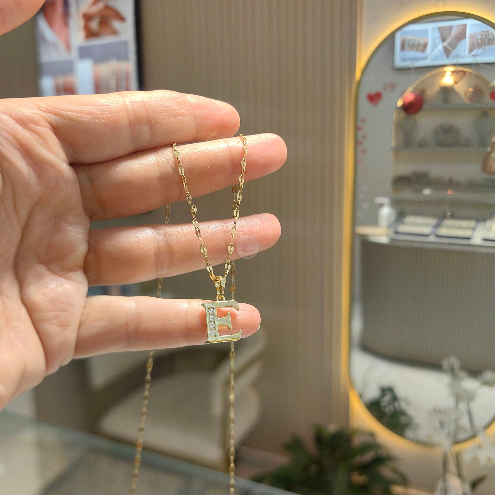 14K ALTIN KAPLAMA HARF KOLYELER