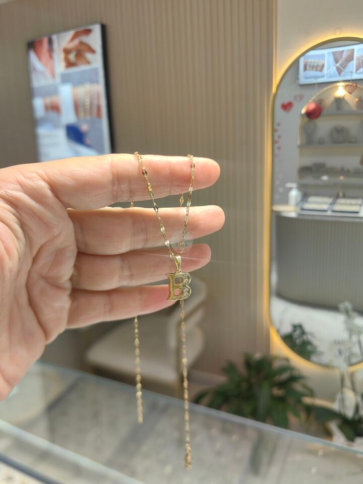 14K ALTIN KAPLAMA HARF KOLYELER