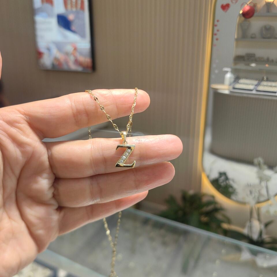 14K ALTIN KAPLAMA HARF KOLYELER