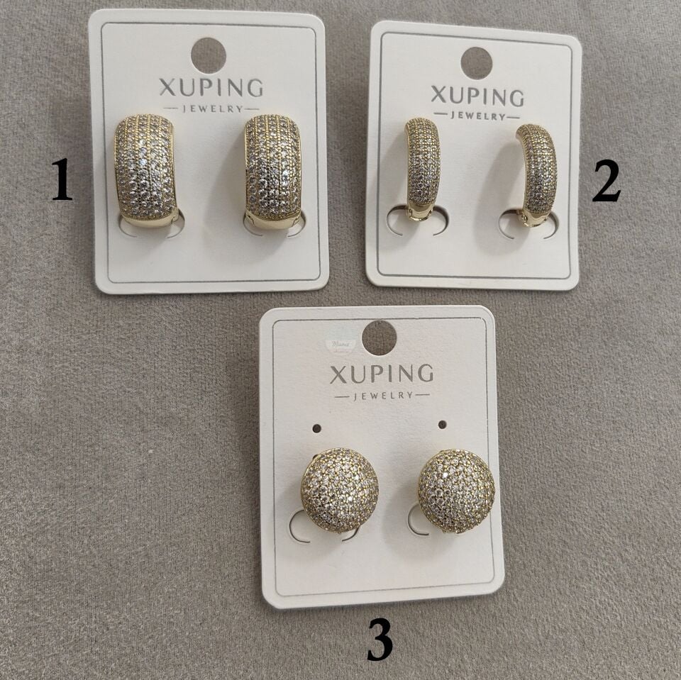 14K ALTIN KAPLAMA TAŞLI KÜPELER