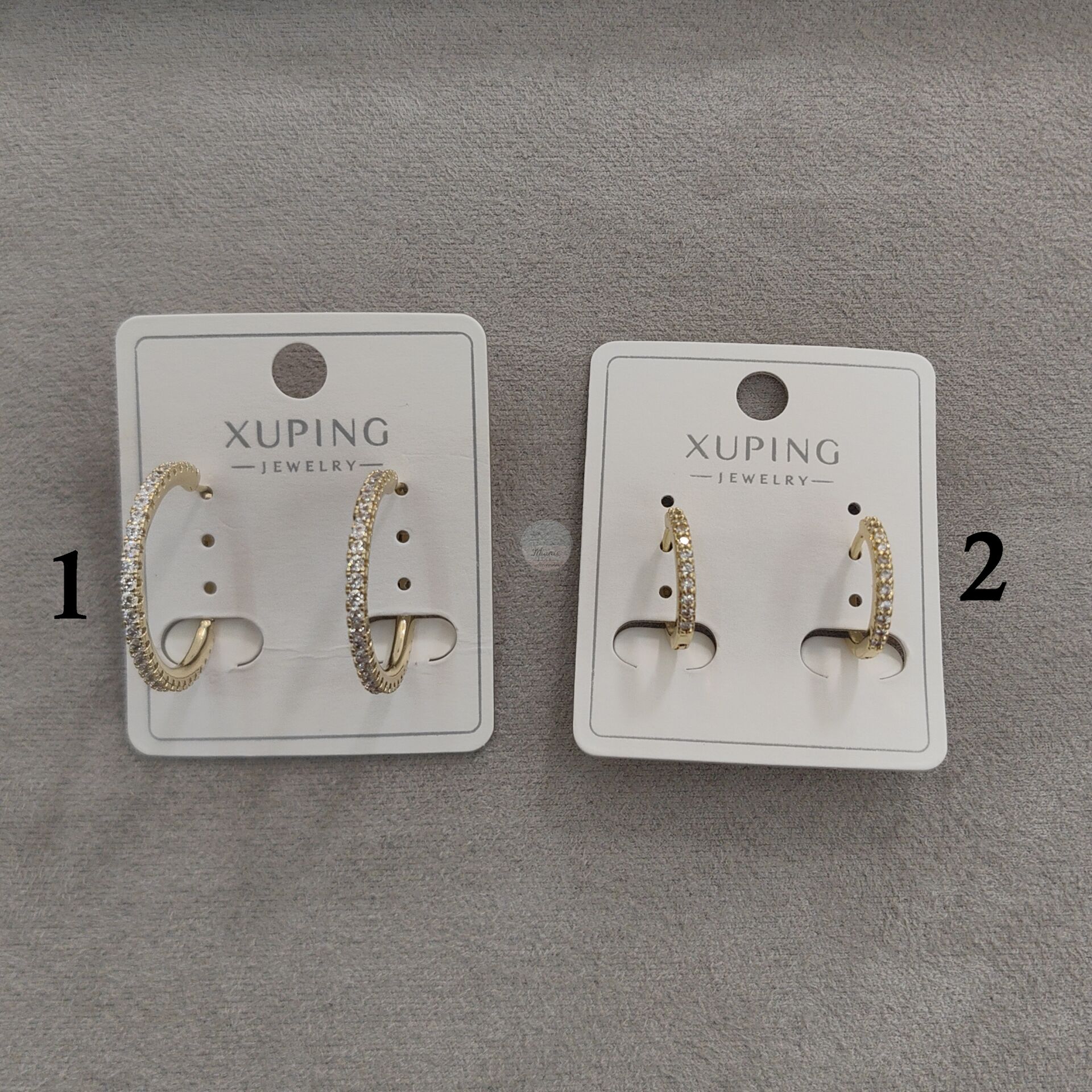 14K ALTIN KAPLAMA TAŞLI HALKA KÜPELER