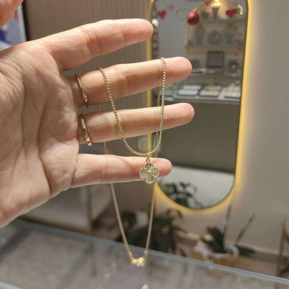 14K ALTIN KAPLAMA YONCA SET