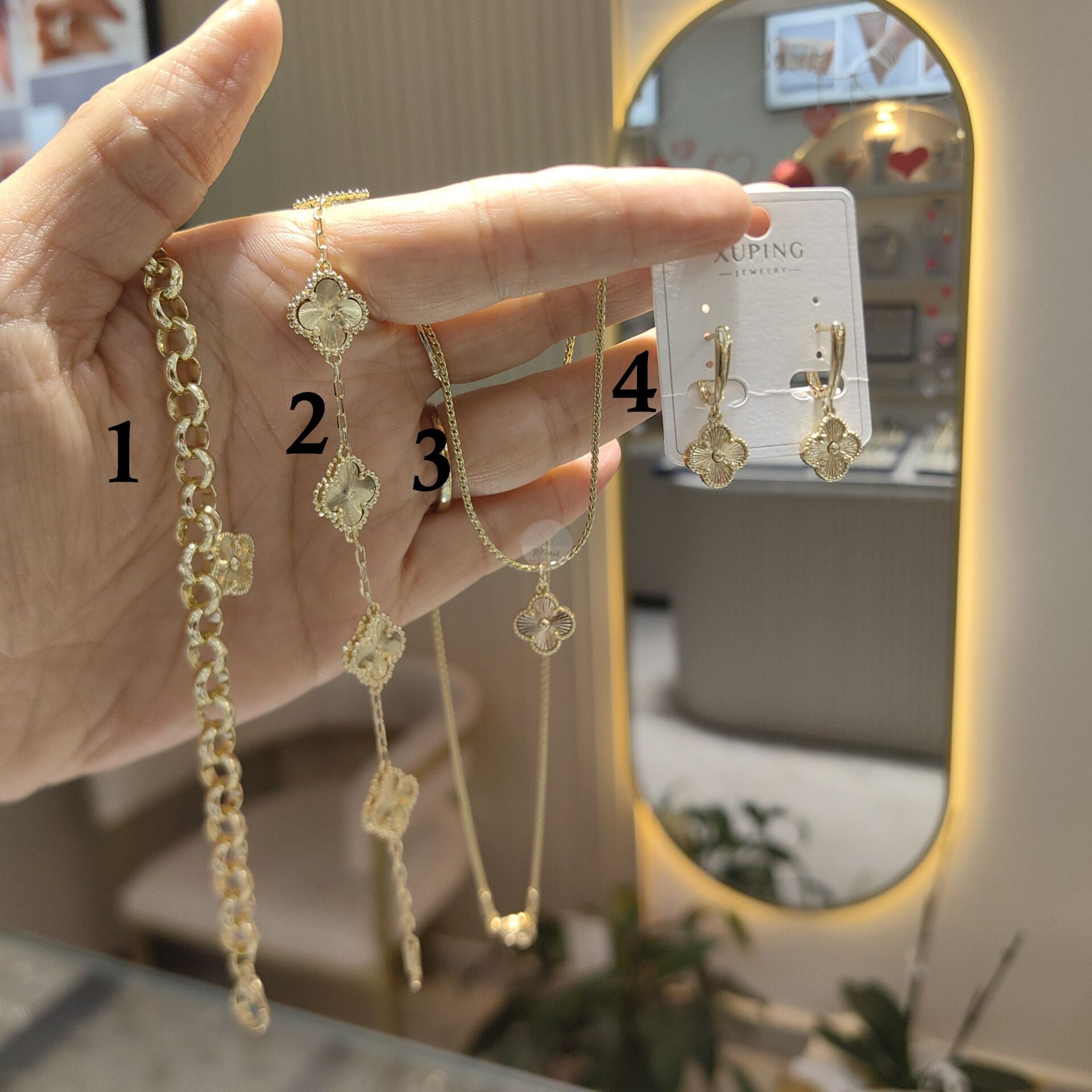 14K ALTIN KAPLAMA YONCA SET