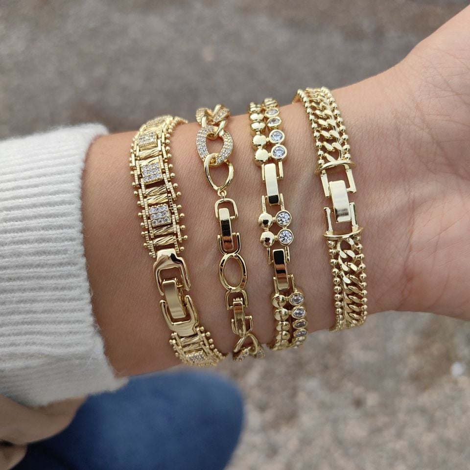 14 AYAR ALTIN KAPLAMA YENİ BİLEKLİKLER