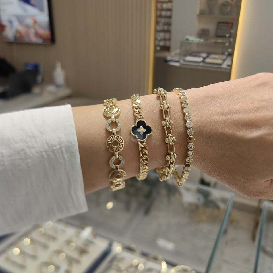 14K ALTIN KAPLAMA BİLEKLİKLER