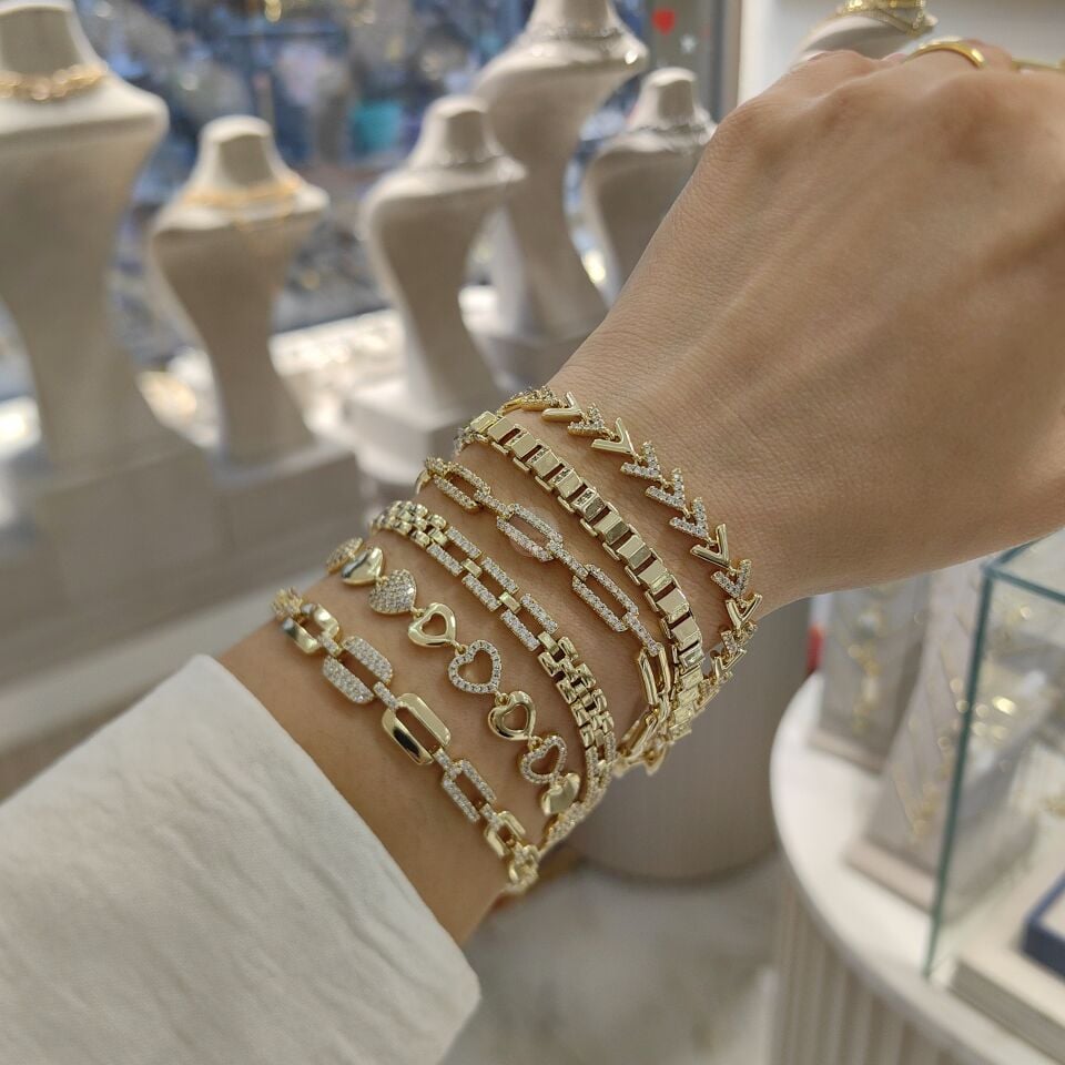 14K ALTIN KAPLAMA ROMANTIC BİLEKLİKLER