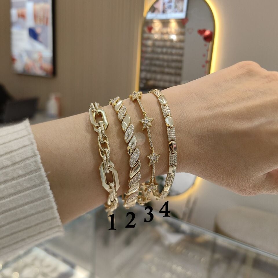 14K ALTIN KAPLAMA BİLEKLİKLER