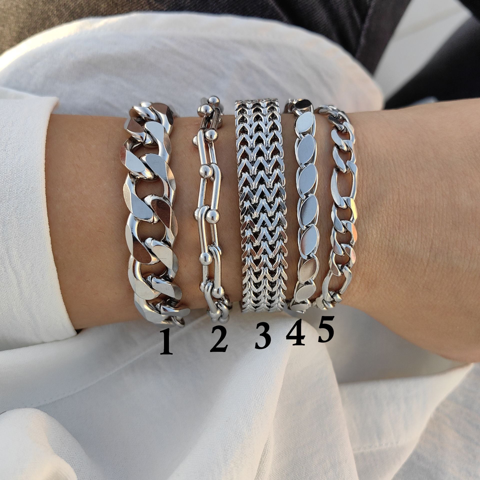 SİLVER ÇELİK KOMBİN BİLEKLİK