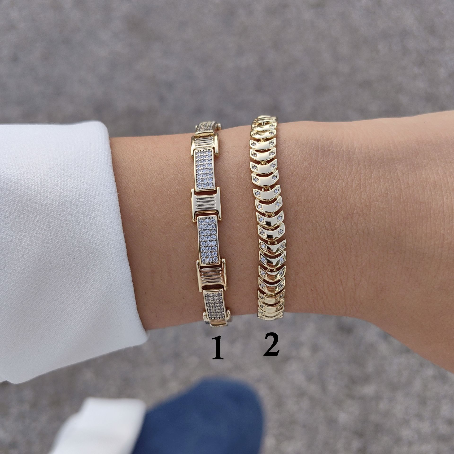 14K ALTIN KAPLAMA KOMBİN BİLEKLİKLER