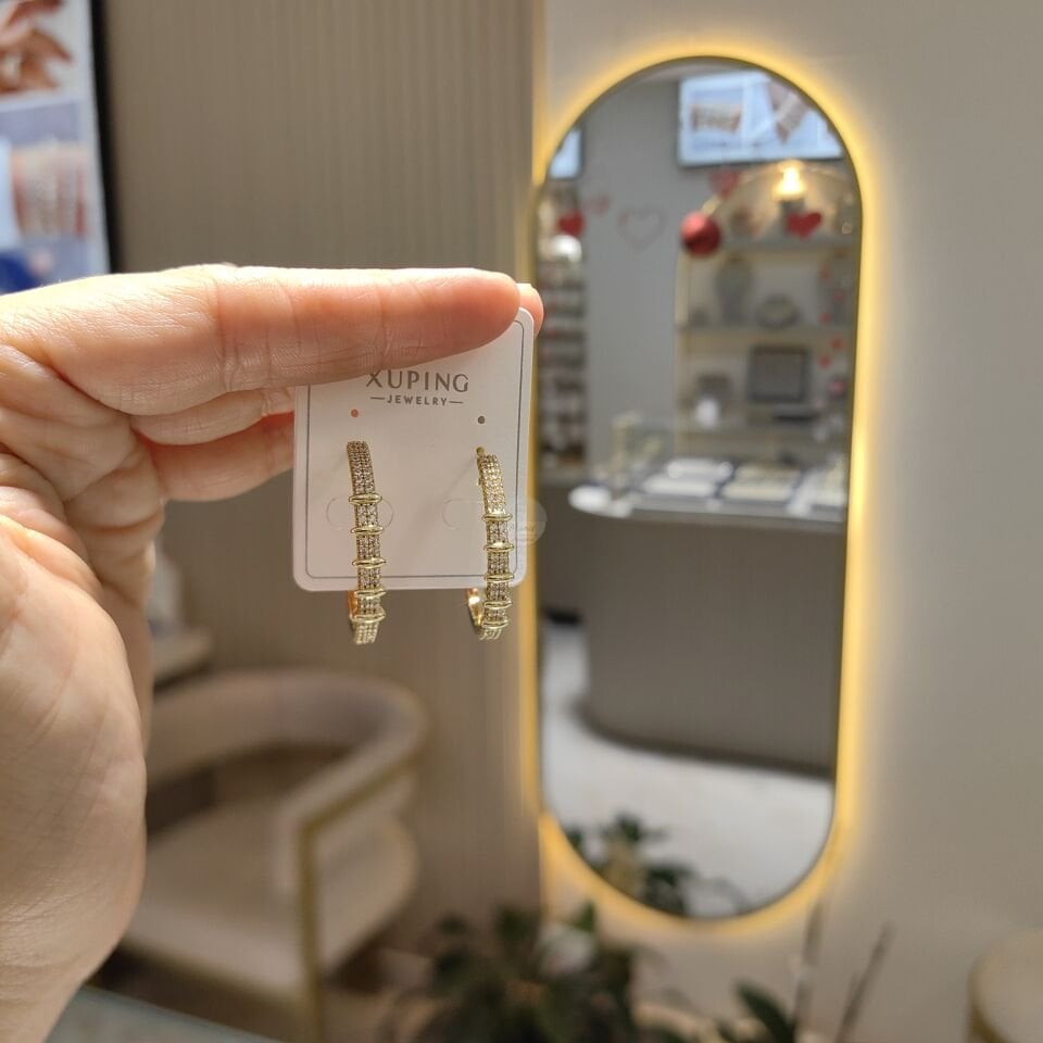 14K ALTIN KAPLAMA HALKA KÜPE