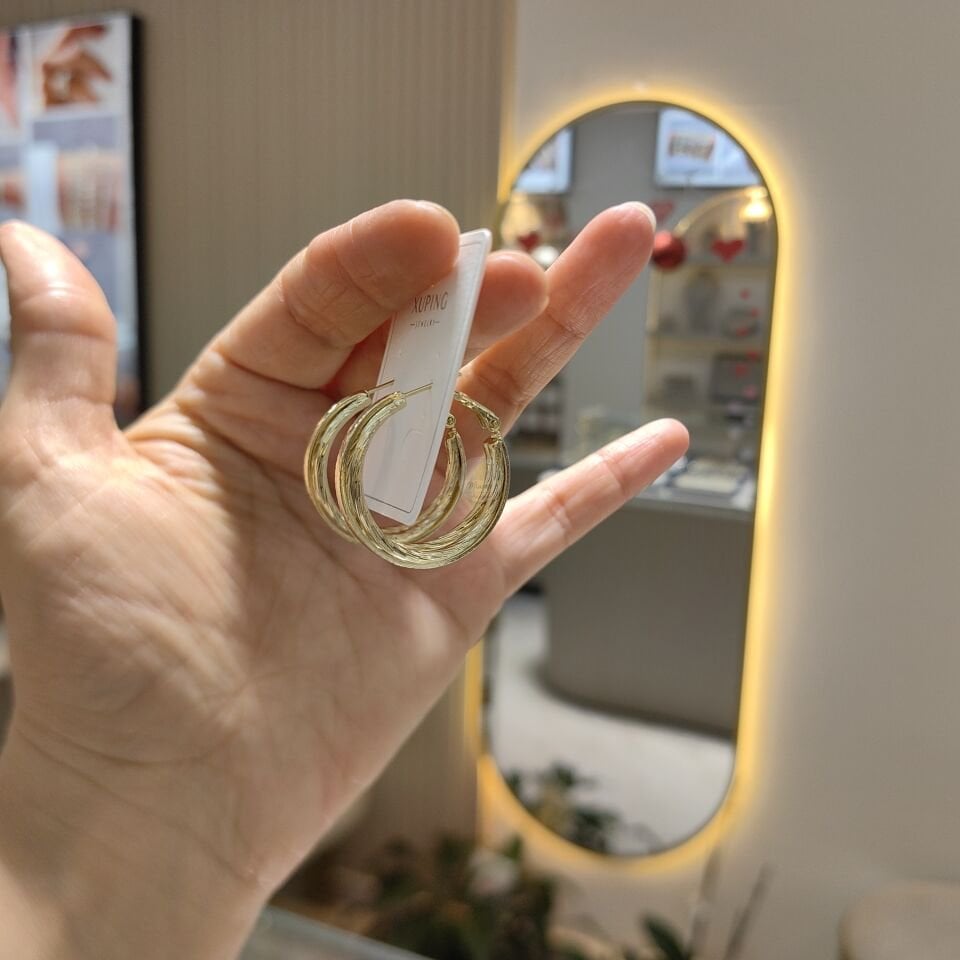 14K ALTIN KAPLAMA VELIX HALKA KÜPE