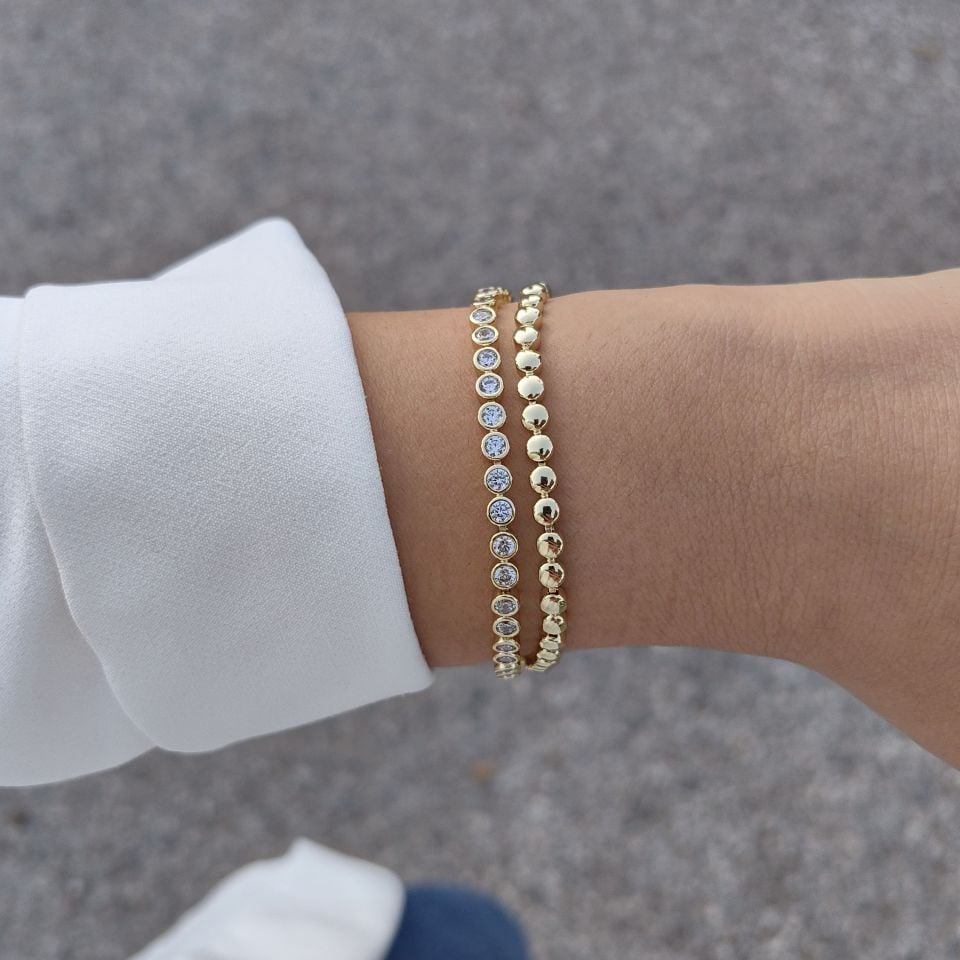 14K ALTIN KAPLAMA 2Lİ BİLEKLİK