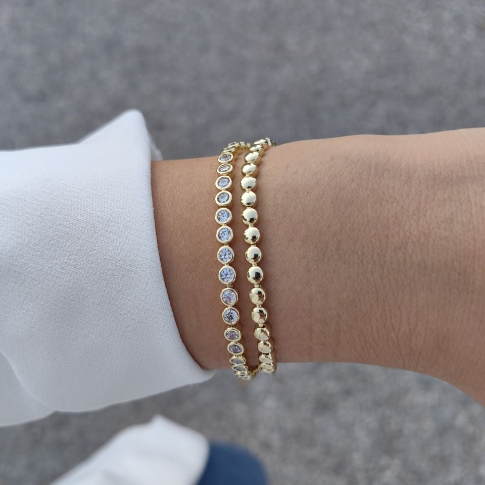 14K ALTIN KAPLAMA 2Lİ BİLEKLİK