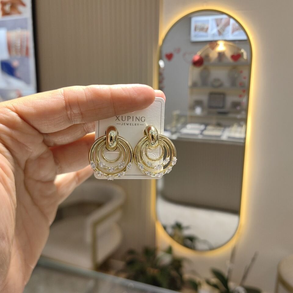 14K ALTIN KAPLAMA FENDY KÜPE