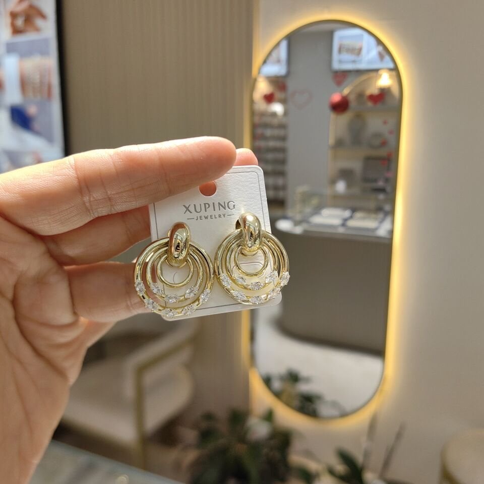 14K ALTIN KAPLAMA FENDY KÜPE