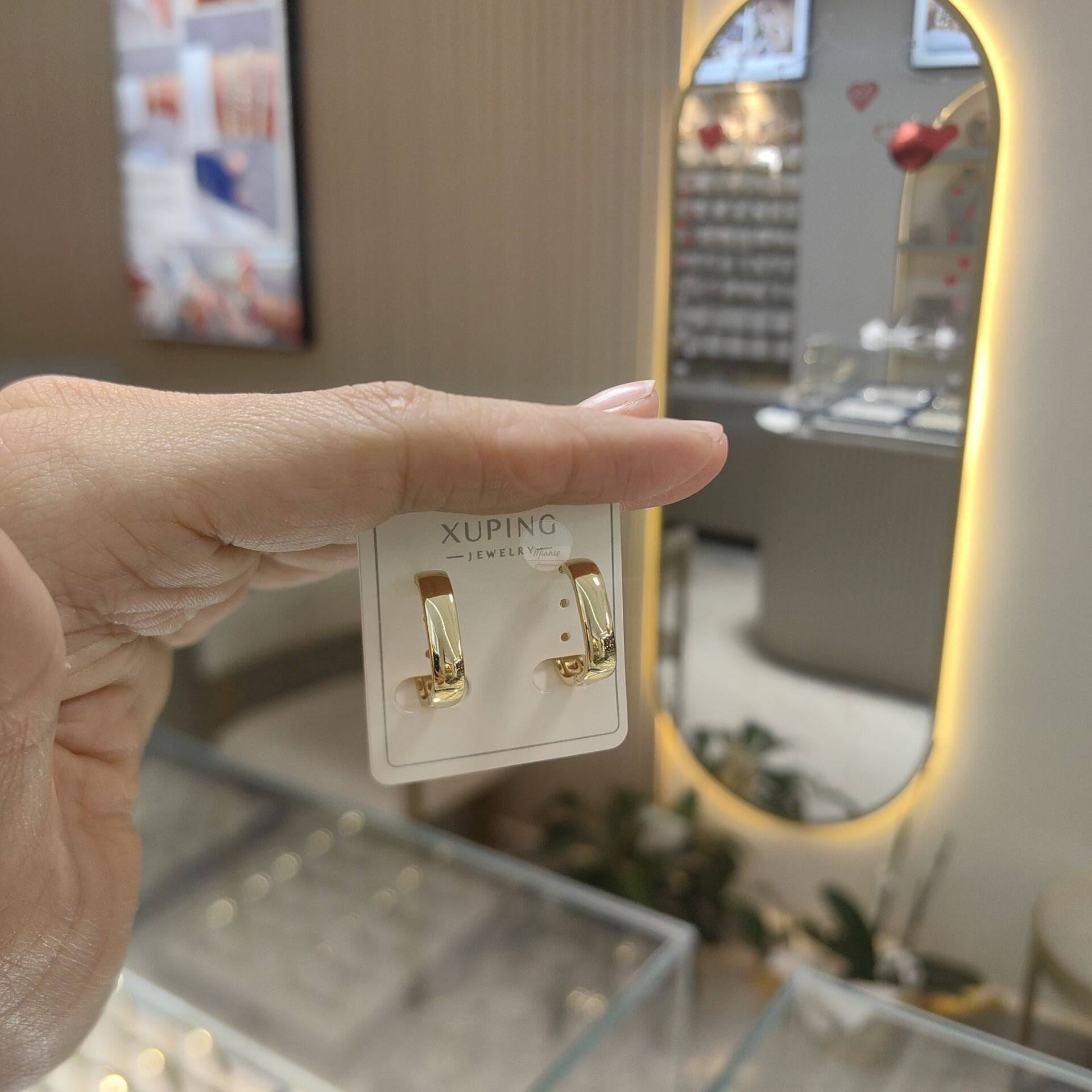 14K ALTIN KAPLAMA RECTAGLE KÜPE